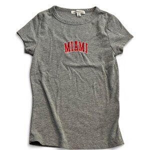 Miami grey and red crop top small